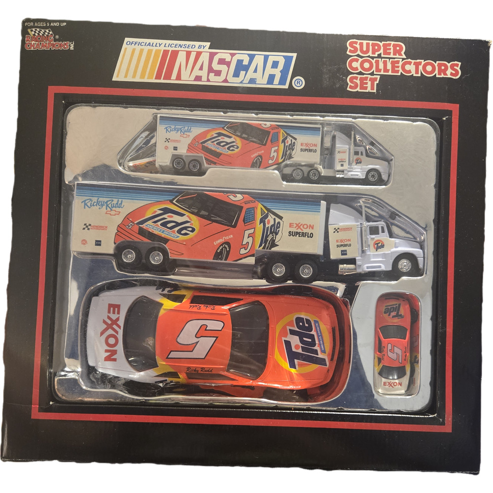 1992 Ricky Rudd #5 Tide Super Collectors Set Racing Champions 4pc Haulers